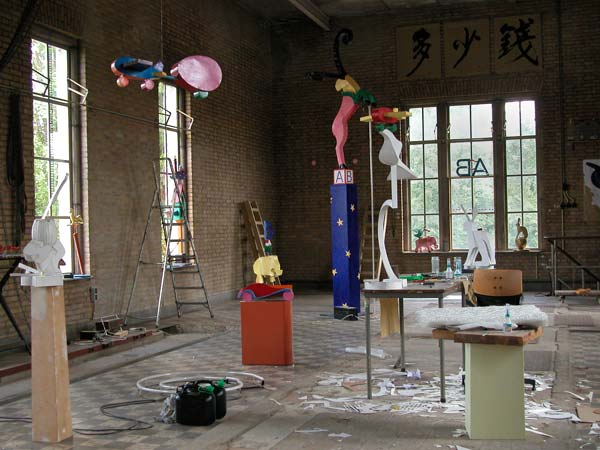 click on the picture  for more information because some of  the  (cardboard) sculptures are made  from polyester
