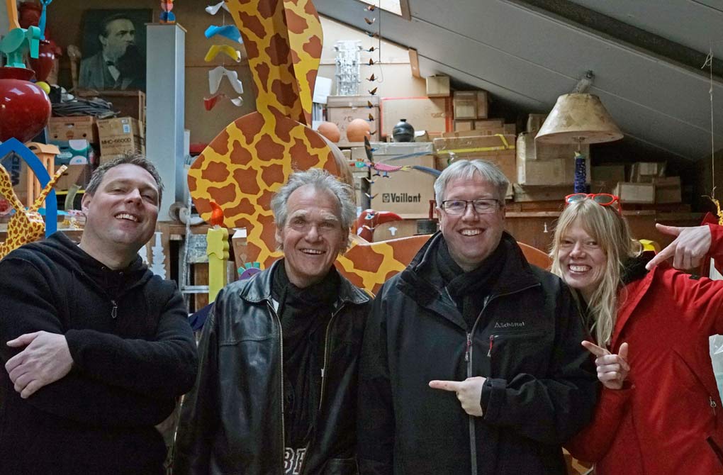 van links naar rechts Harald Buitenhuis, me myself and I, Thomas Hoffman en Lucinde Hesselink de makers van de blog