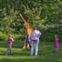beeldende kunst lokt reacties uit van het publiek op de keukenhof