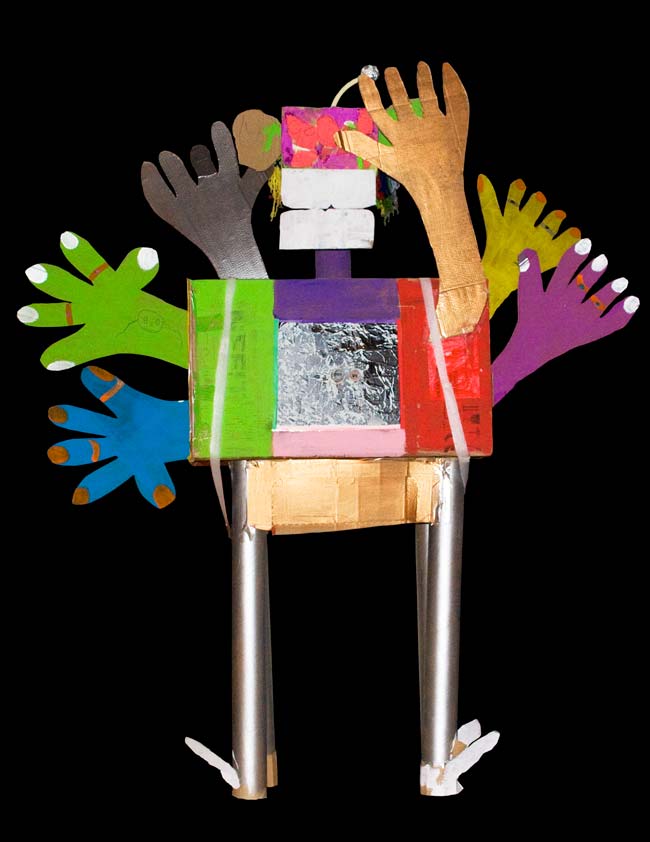 Cyborg gemaakt door de kinderen van klas VSO - Zml - 2/3