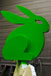 The sculpture The rabbit has a pair of scissors