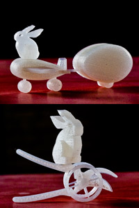 Twee ander ontwerpen in 3d uitgeprint ism Wout Zweers