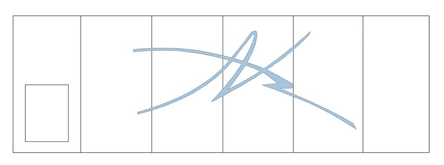 lijntekening en kleurenpotlood, © André Boone