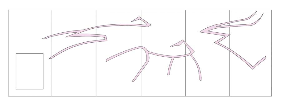 lijntekening en kleurenpotlood