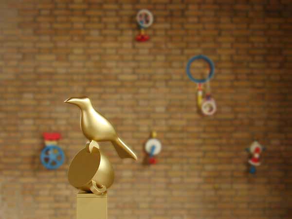 Het voorbeeld voor het grote beeld, het beeld is in bezit van Hans Owel, © André Boone