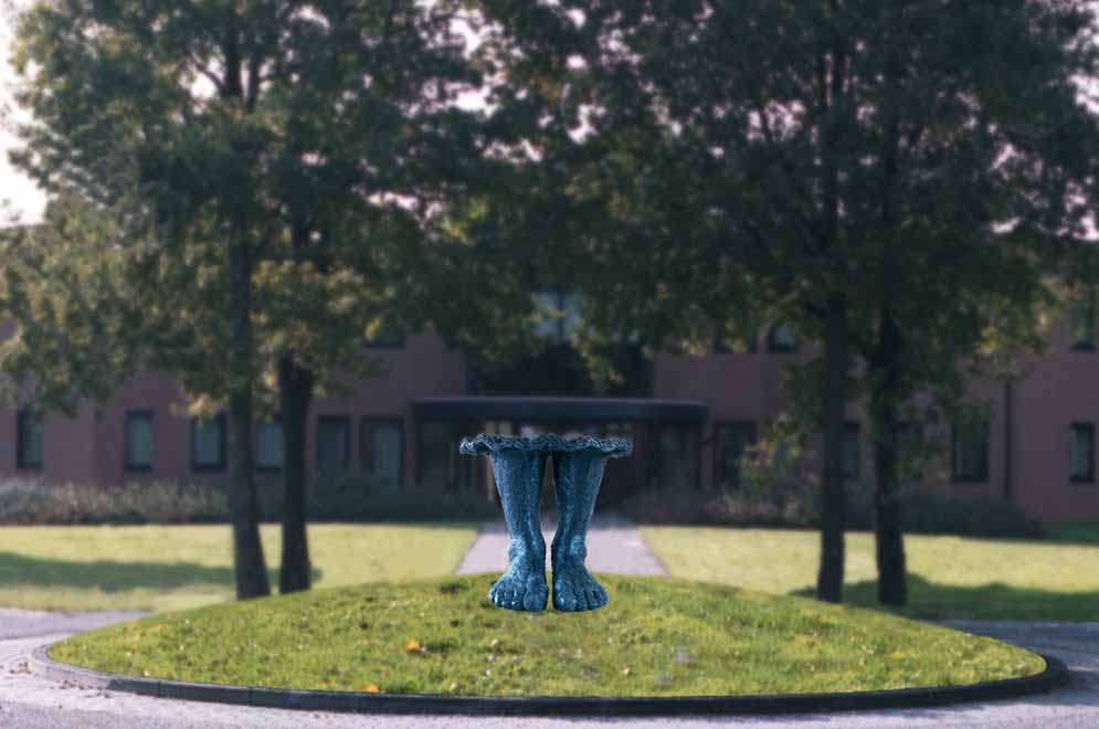 grote bronzen voeten